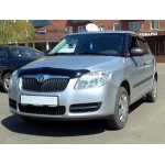 Дефлектор капота Skoda Fabia (Шкода Фабия) (2010-) (темн.)