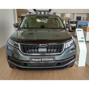 Дефлектор капота Skoda Kodiaq (2016-) (темн.)