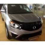 Дефлектор капота Ssang Yong Actyon (2013-) темный