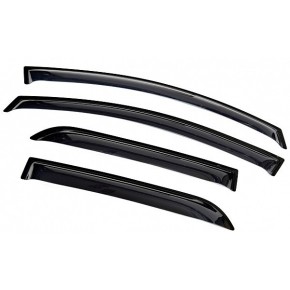 Дефлекторы боковых окон Toyota Auris Хэтчбек (2007-2012) (4дв) (темный)