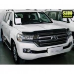 Дефлектор капота Toyota LC 200 (2015-) (темный)
