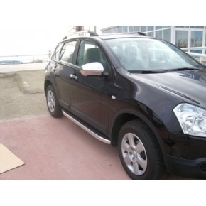 Пороги алюминиевые (Alyans) Nissan Qashqai (Ниссан Кашкай) (2006-2014)