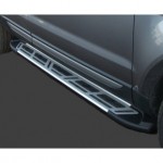 Пороги алюминиевые (Corund Silver) Volkswagen Tiguan (Тигуан) (2008-2017)