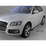 Пороги алюминиевые (Emerald Black) Audi (Ауди) Q5 (2009-)