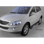 Пороги алюминиевые (Emerald Black) Ssang Yong Kyron (Ссанг Йонг Кайрон) (2006-)