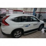 Пороги алюминиевые (Alyans) Honda (Хонда) CR-V (IV 2012-2016)