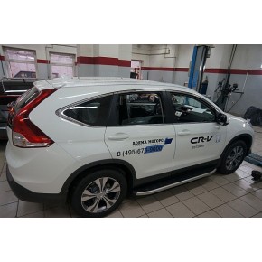 Пороги алюминиевые (Alyans) Honda (Хонда) CR-V (IV 2012-2016)