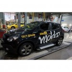 Пороги алюминиевые (Brillant) Opel Mokka (2012-) (серебр)