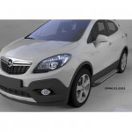 Пороги алюминиевые (Sapphire Silver) Opel Mokka (2012-)