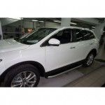 Пороги алюминиевые (Alyans) Mazda (Мазда) CX9 (2013-)