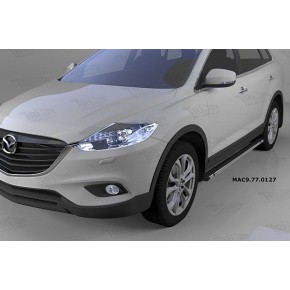 Пороги алюминиевые (Emerald Black) Mazda (Мазда) CX9 (2013-)