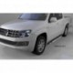 Пороги алюминиевые (Brillant) Volkswagen Amarok (Амарок) (2010-) (черн/нерж)