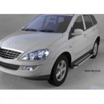 Пороги алюминиевые (Brillant) Ssang Yong Kyron (Ссанг Йонг Кайрон) (2006-) (серебр)