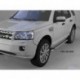 Пороги алюминиевые (Brillant) Land Rover Freelander 2 (2008-) (серебр)