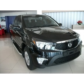 Пороги алюминиевые (Alyans) Ssang Yong Actyon (Ссанг Йонг Актион) Sport (2012-)