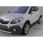Пороги алюминиевые (Emerald Black) Opel Mokka (2012-)