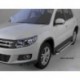 Пороги алюминиевые (Brillant) Volkswagen Tiguan (Тигуан) (2008-2017) (серебр)