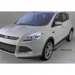 Пороги алюминиевые (Sapphire Silver) Ford Kuga (2013-/ 2016-)