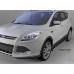 Пороги алюминиевые (Emerald Black) Ford Kuga (2013-/ 2016-)