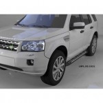 Пороги алюминиевые (Corund Silver) Land Rover Freelander 2 (2008-)