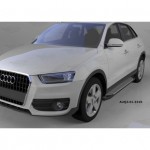 Пороги алюминиевые (Sapphire Silver) Audi (Ауди) Q3 (2011-)