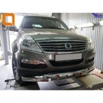 Защита переднего бампера Ssang Yong Rexton (Ссанг Йонг Рекстон) (2007-2012 / 2012-) (Shark)  d 76/76