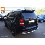 Защита заднего бампера Ssang Yong Rexton (Ссанг Йонг Рекстон) (2007-2012 / 2012-) (одинарная с уголками) d 60/42