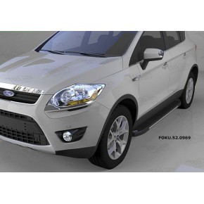 Пороги алюминиевые (Onyx) Ford Kuga (2008-2013)