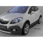 Пороги алюминиевые (Sapphire Black) Opel Mokka (2012-)