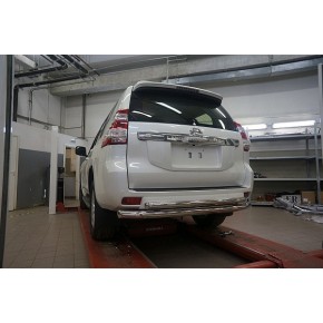 Защита заднего бампера Toyota Land Cruiser 150 (2009- /2014- / 2017-) (двойная) d 76/60
