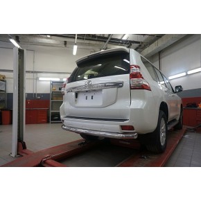 Защита заднего бампера Toyota Land Cruiser 150 (2009- /2014- /2017-) (одинарная) d 76