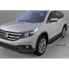Пороги алюминиевые (Ring) Honda (Хонда) CR-V (IV 2012-2016)