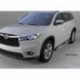 Пороги алюминиевые (Emerald Black) Toyota Highlander (Тойота Хайлендер) (2014-)