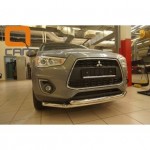 Защита переднего бампера Mitsubishi ASX (Митсубиши ASX) (2012-2016) (двойная) 60/60