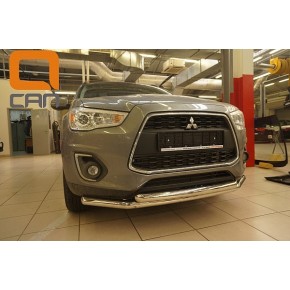 Защита переднего бампера Mitsubishi ASX (Митсубиши ASX) (2012-2016) (двойная) 60/60