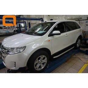 Пороги алюминиевые (Alyans) Ford Edge (2014-)