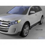 Пороги алюминиевые (Emerald Black) Ford Edge (2014-)