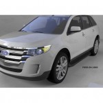 Пороги алюминиевые (Sapphire Black) Ford Edge (2014-)