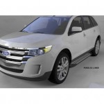 Пороги алюминиевые (Sapphire Silver) Ford Edge (2014-)
