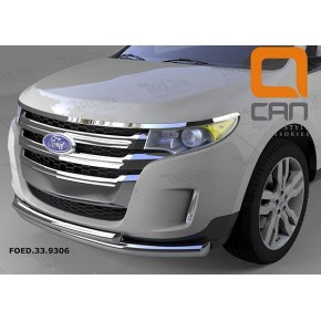 Защита переднего бампера Ford Edge (2014-) (двойная) d 76/60