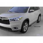 Пороги алюминиевые (Topaz) Toyota Highlander (Тойота Хайлендер) (2014-)