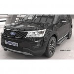 Пороги алюминиевые (Topaz) Ford Explorer (2011-)