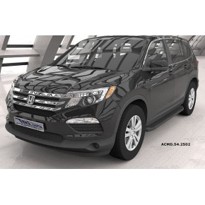 Пороги алюминиевые (Sapphire Black) Honda Pilot (2016-)/ Acura MDX (2014-)