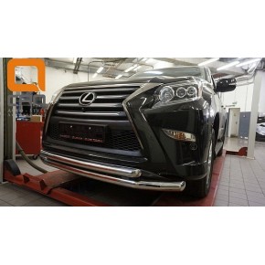 Защита переднего бампера Lexus GX460 (2014-) (двойная) d 76/60