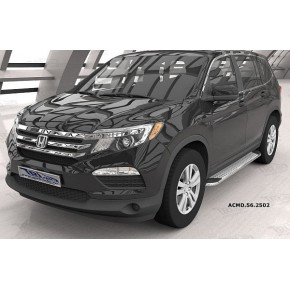 Пороги алюминиевые (Opal) Honda Pilot (2016-)/ Acura MDX (2014-)