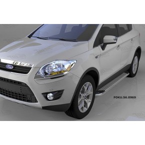 Пороги алюминиевые (Opal) Ford Kuga (2008-2013)