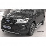 Пороги алюминиевые (Opal) Ford Explorer (2011-)