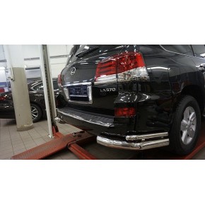 Защита заднего бампера Lexus LX570 (2014-2015) (уголки) d76/42