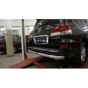 Защита заднего бампера Lexus LX570 (2014-2015 / 2015-) (одинарная) d 76