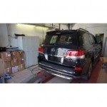 Защита заднего бампера Lexus LX570 Sport (2014-2015) (одинарная) d 76